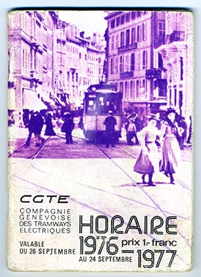 Couverture horaire année 76-77 - Collection SNOTPG Couverture horaire année 76-77 - Collection SNOTPG