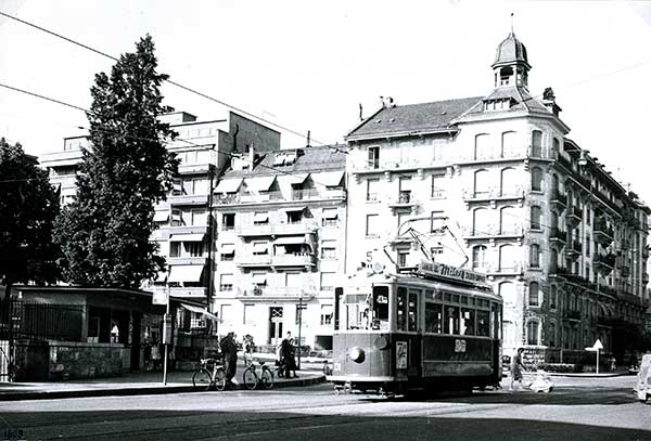 Ligne 5 à la rue de Lausanne - - Archive collection SNOTPG