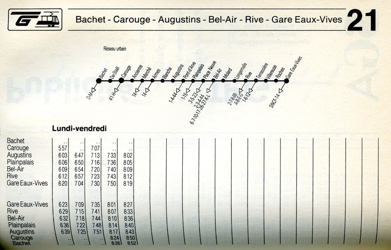 Horaire collection archive SNOTPG