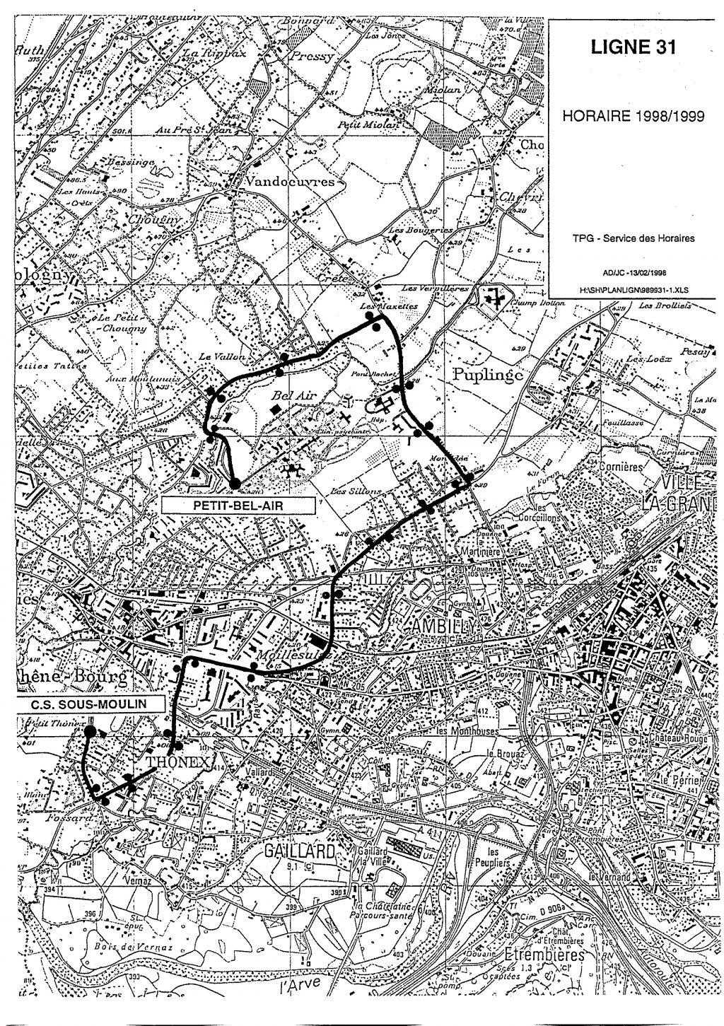 Plan ligne 31 - Collection SNOTPG