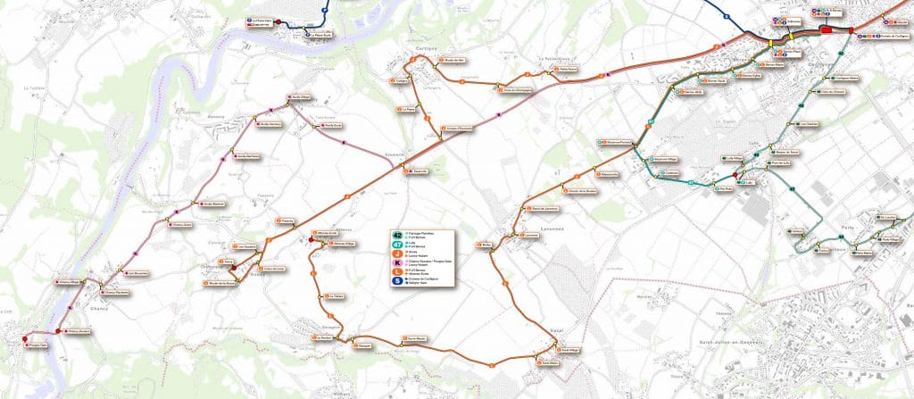 Plan lignes - Carte SNOTPG