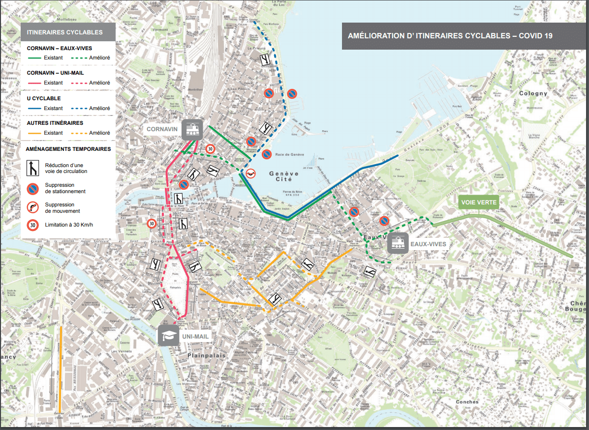 COVID-19: mise en œuvre des aménagements pour la mobilité douce