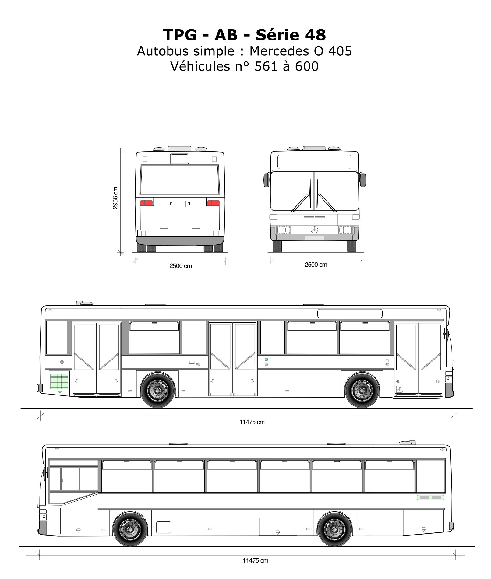 Чертеж mercedes o305