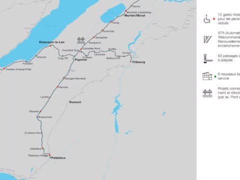 Modernisation des lignes de la Broye: mise à l’enquête des lots 2 et 3.