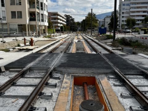 Tramway de Saint-Julien, avancement des travaux, semaine 42